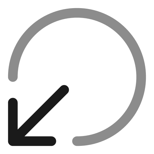 Circle bottom down line duotone icon, two-tone style, from Solar