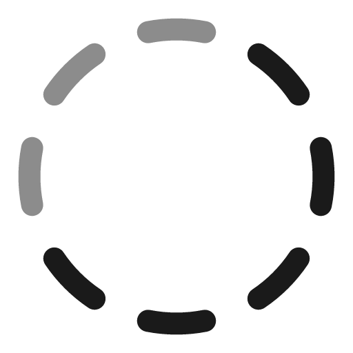 Circle dashed bold duotone icon, two-tone style, from Solar
