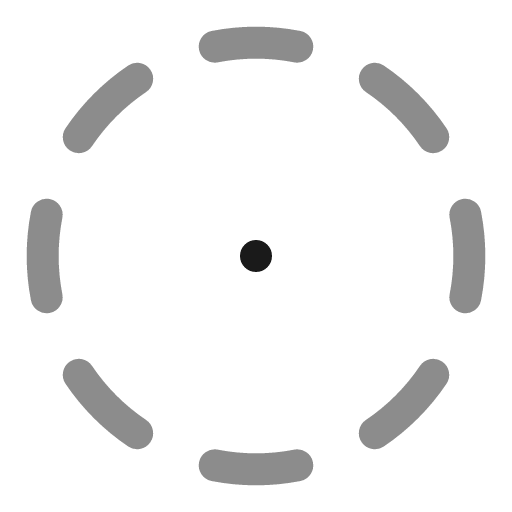 Circle dot dashed line duotone icon, two-tone style, from Solar