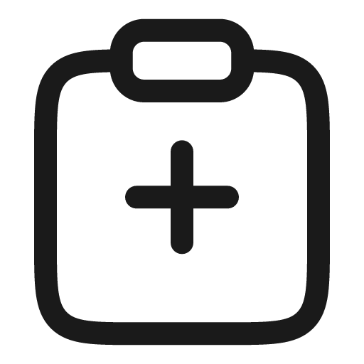 Clipboard add outline icon, outline style, from Solar