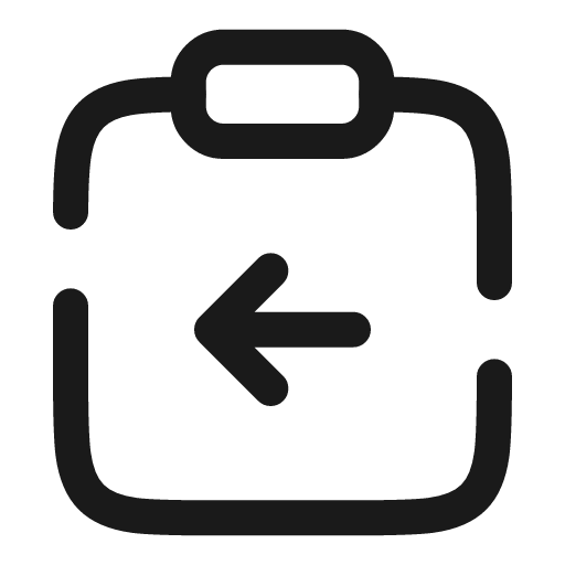 Clipboard copy broken icon, line style, from Solar