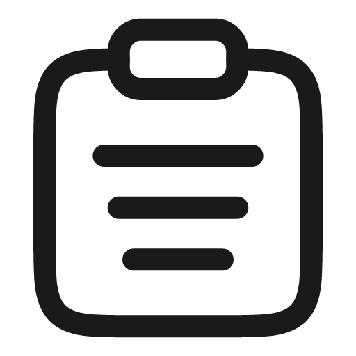Clipboard linear icon, line style, from Solar