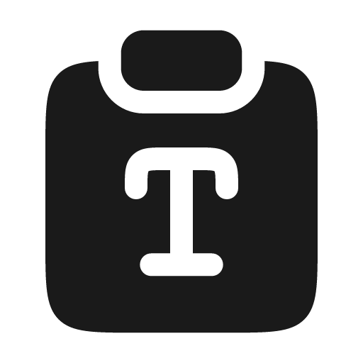 Clipboard type bold icon, bold style, from Solar