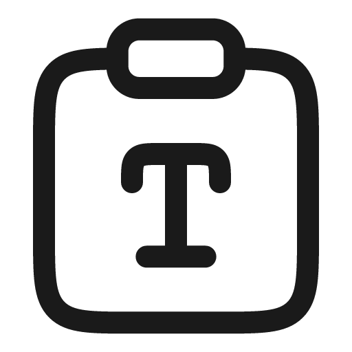 Clipboard type outline icon, outline style, from Solar