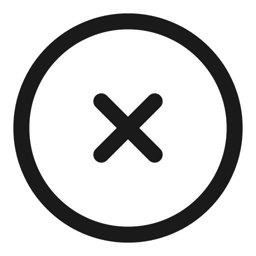 Close circle linear icon, line style, from Solar