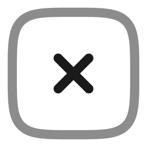 Close square line duotone icon, two-tone style, from Solar