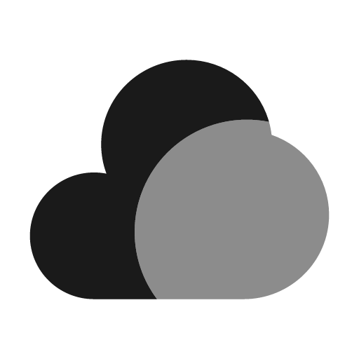 Cloud bold duotone icon, two-tone style, from Solar