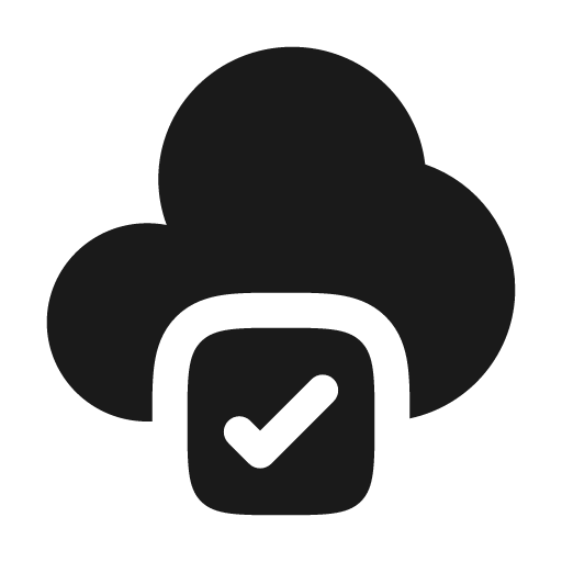 Cloud check bold icon, bold style, from Solar