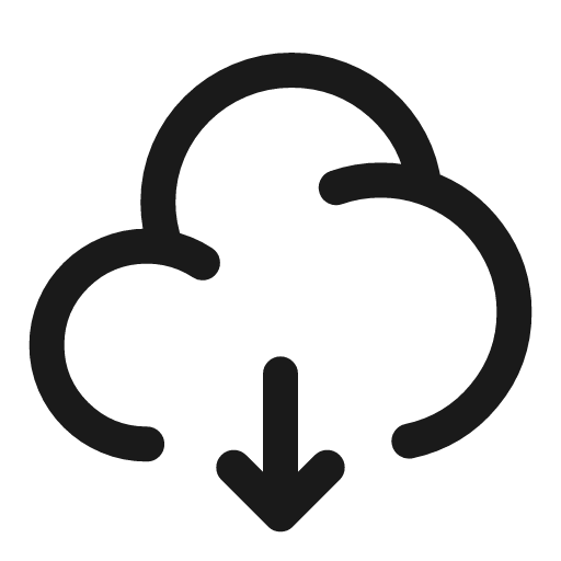 Cloud download linear icon, line style, from Solar