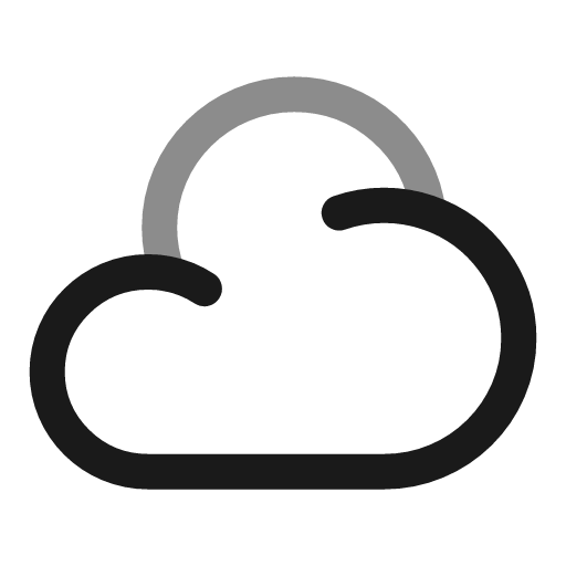 Cloud line duotone icon, two-tone style, from Solar
