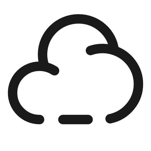 Cloud minus linear icon, line style, from Solar