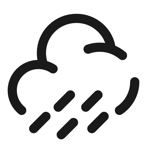Cloud rain broken icon, line style, from Solar