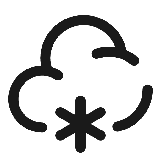 Cloud snowfall broken icon, line style, from Solar