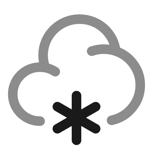 Cloud snowfall line duotone icon, two-tone style, from Solar