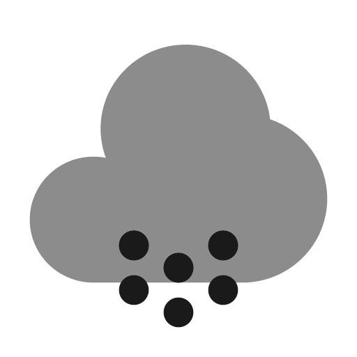 Cloud snowfall minimalistic bold duotone icon, two-tone style, from Solar