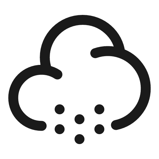 Cloud snowfall minimalistic linear icon, line style, from Solar