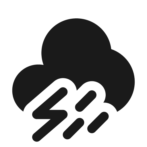 Cloud storm bold icon, bold style, from Solar