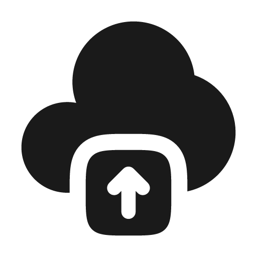 Cloud upload bold icon, bold style, from Solar