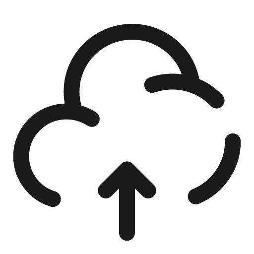 Cloud upload broken icon, line style, from Solar