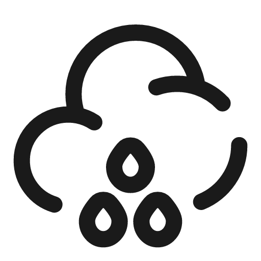 Cloud waterdrops broken icon, line style, from Solar