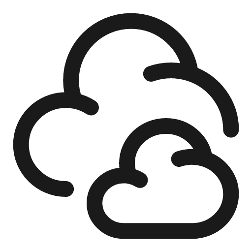 Clouds broken icon, line style, from Solar