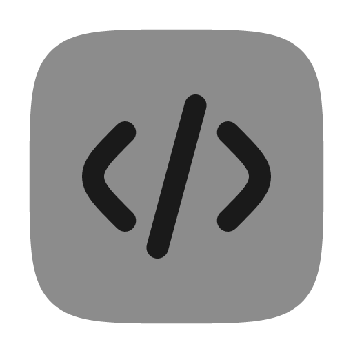 Code square bold duotone icon, two-tone style, from Solar