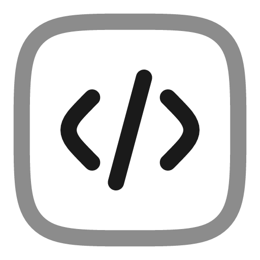 Code square line duotone icon, two-tone style, from Solar