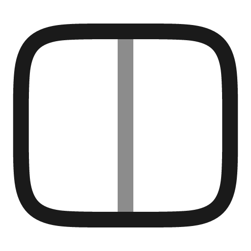 Columns 2 line duotone icon, two-tone style, from Solar