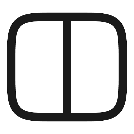 Columns 2 linear icon, line style, from Solar
