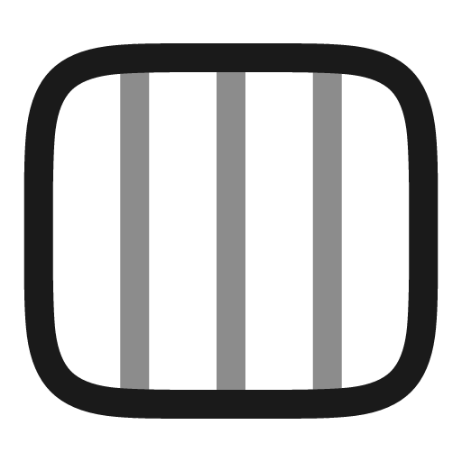 Columns 4 line duotone icon, two-tone style, from Solar