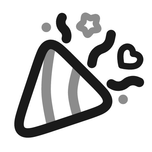 Confetti line duotone icon, two-tone style, from Solar