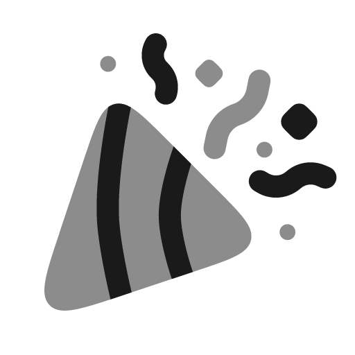 Confetti minimalistic bold duotone icon, two-tone style, from Solar