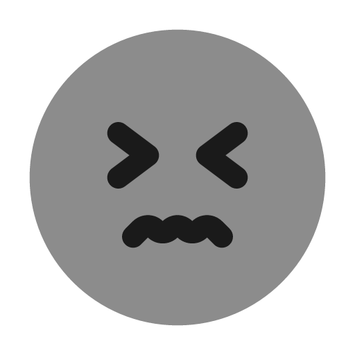Confounded circle bold duotone icon, two-tone style, from Solar