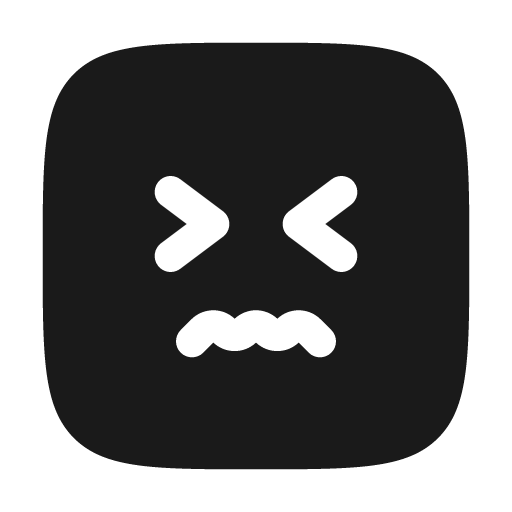 Confounded square bold icon, bold style, from Solar