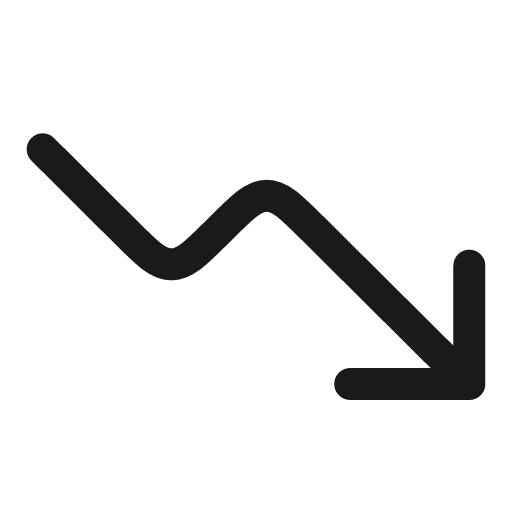 Course down linear icon, line style, from Solar