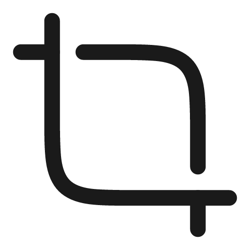 Crop minimalistic linear icon, line style, from Solar