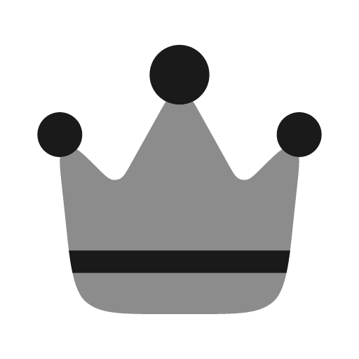 Crown bold duotone icon, two-tone style, from Solar