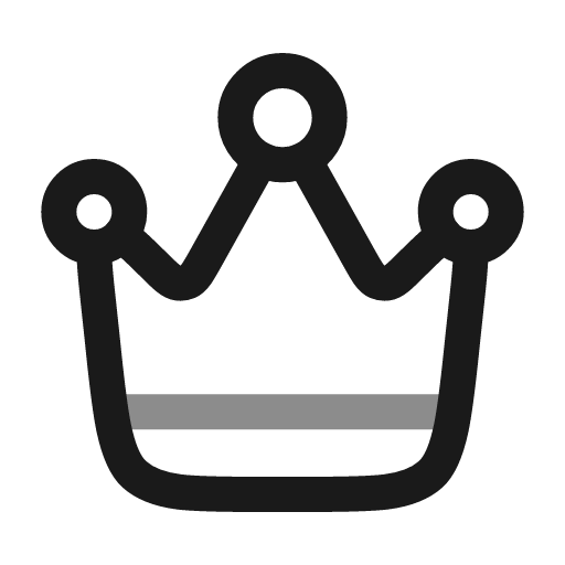 Crown line duotone icon, two-tone style, from Solar