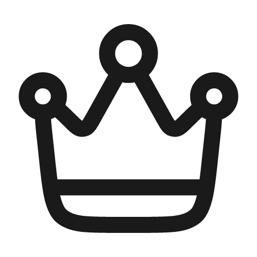 Crown linear icon, line style, from Solar