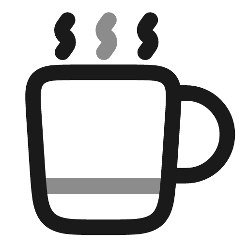 Cup hot line duotone icon, two-tone style, from Solar