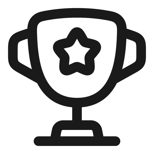 Cup star outline icon, outline style, from Solar