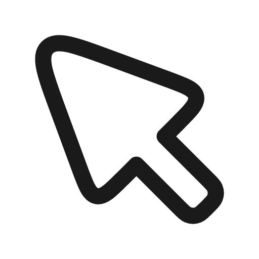 Cursor linear icon, line style, from Solar