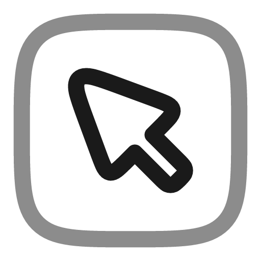 Cursor square line duotone icon, two-tone style, from Solar