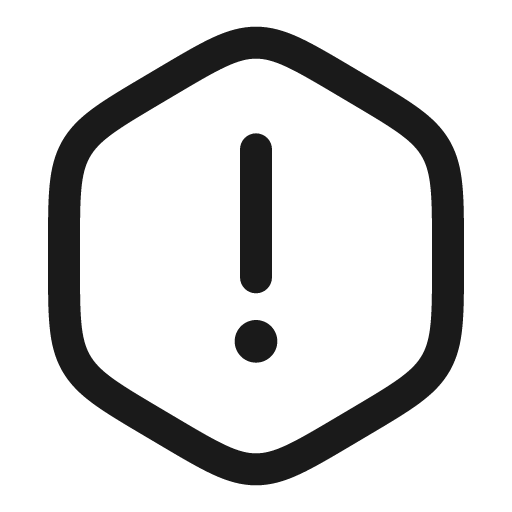 Danger outline icon, outline style, from Solar