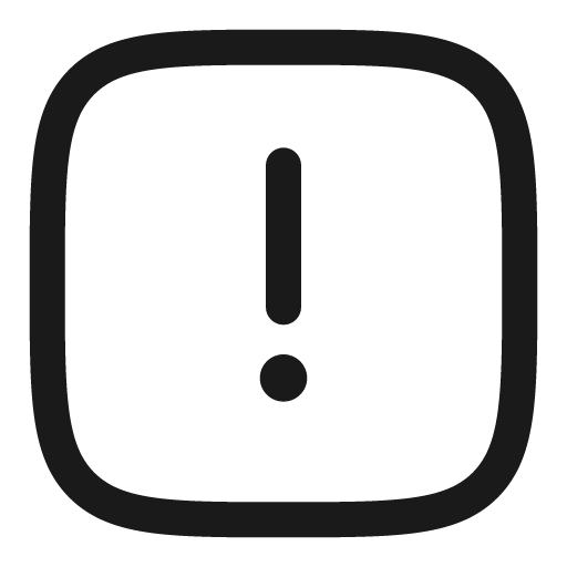 Danger square outline icon, outline style, from Solar