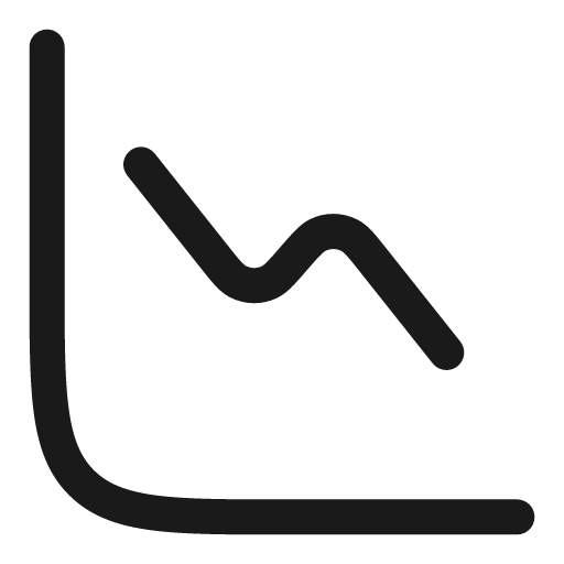 Diagram down bold icon, bold style, from Solar