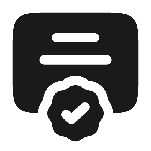 Diploma verified bold icon, bold style, from Solar