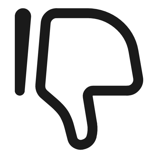Dislike broken icon, line style, from Solar