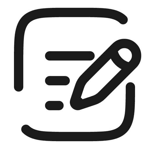 Document add broken icon, line style, from Solar