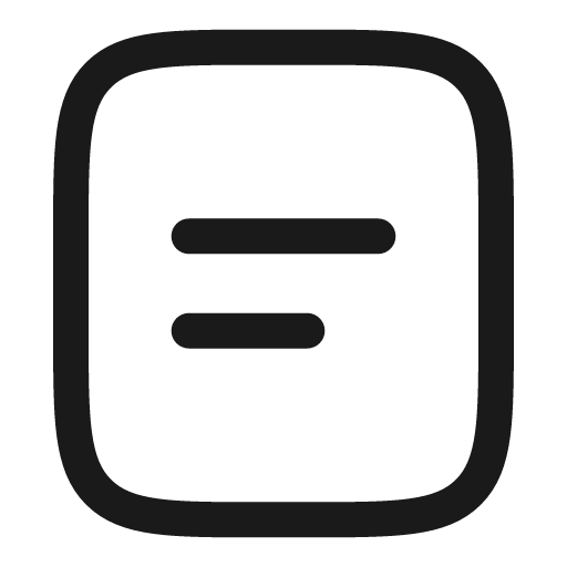 Document outline icon, outline style, from Solar